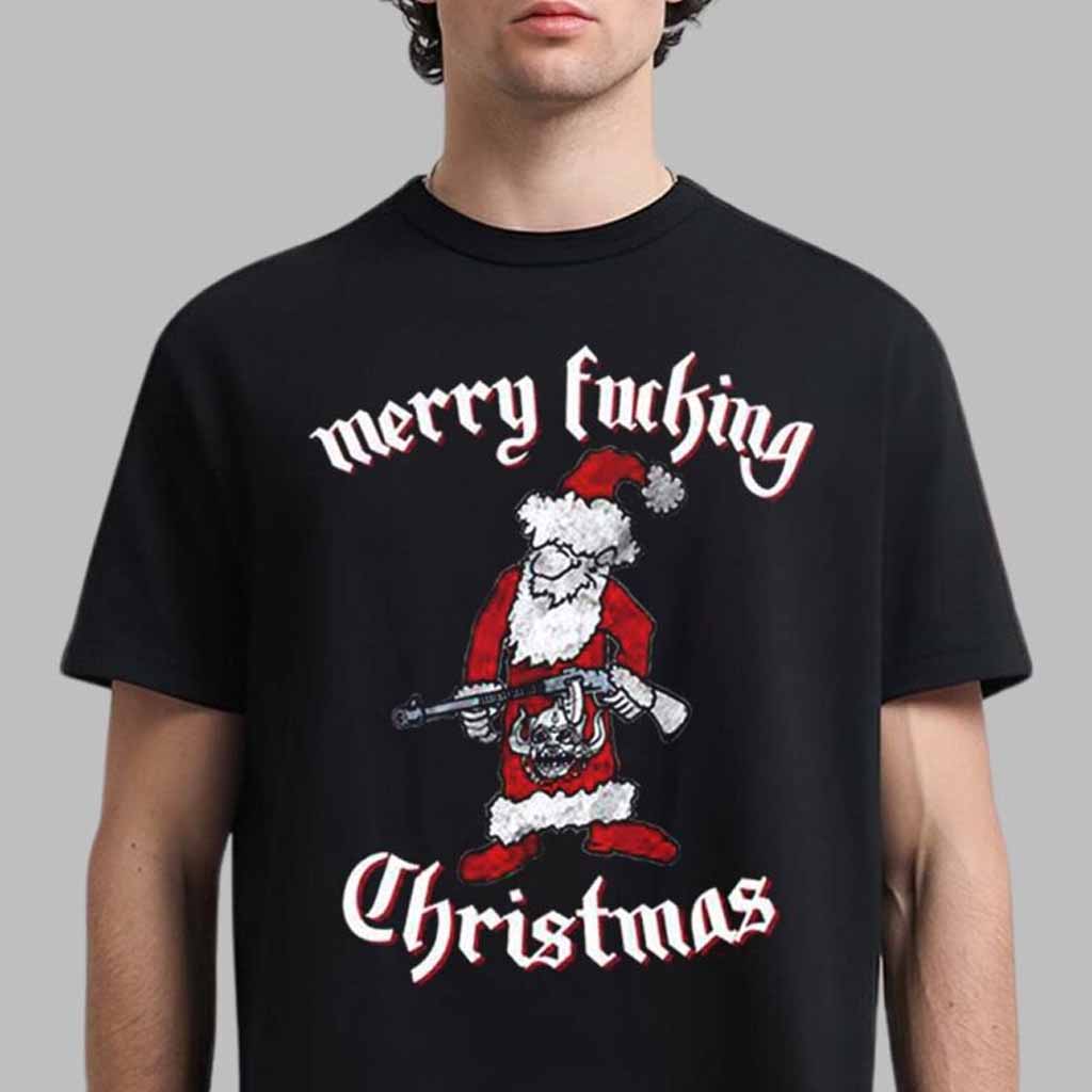 Motorhead Merry Fcking Christmas Holiday 2024 T-Shirt Motorhead Merch Christmas Gifts For Him