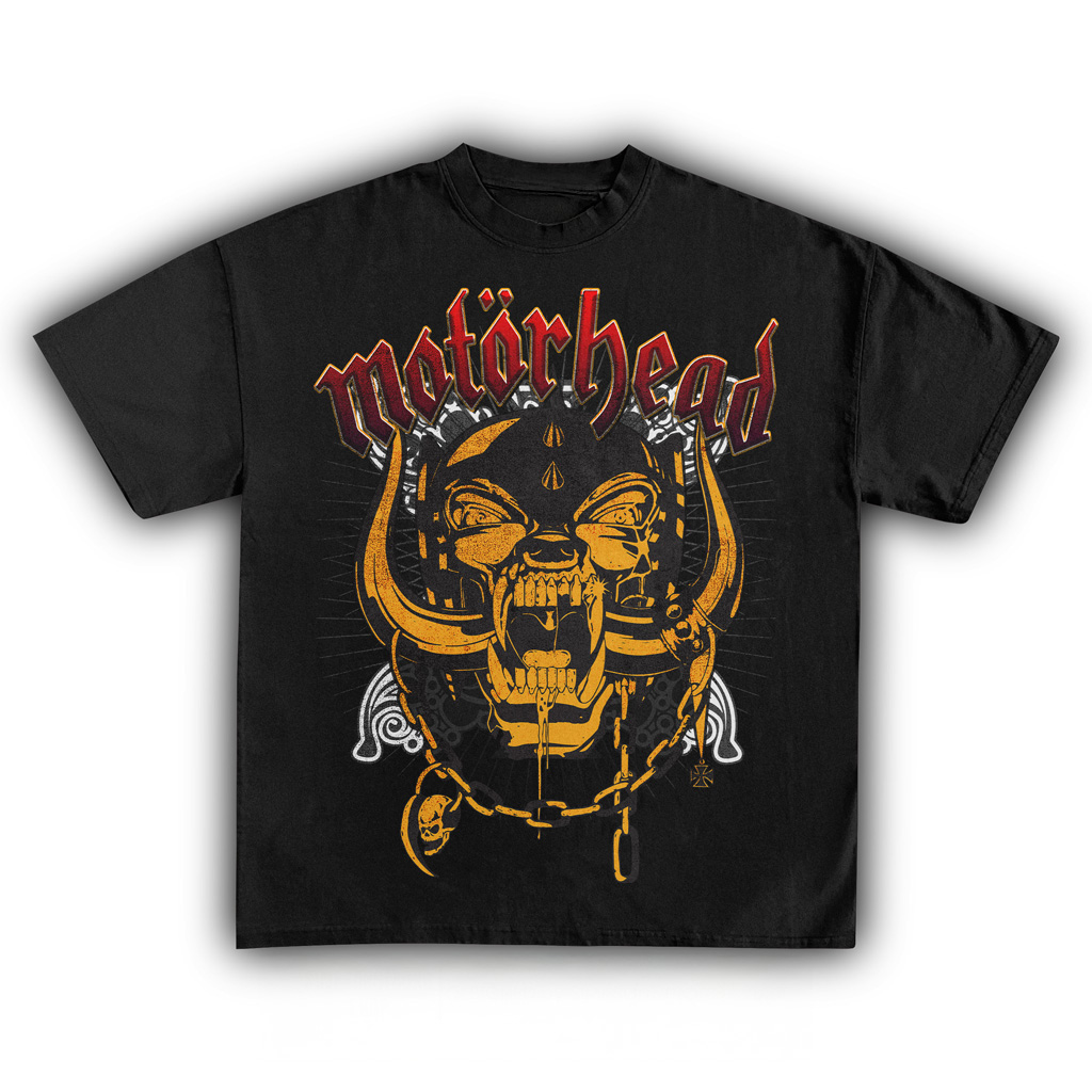Motorhead Vintage Black T-Shirt Motorhead Merch Birthday Gifts For Music Lovers