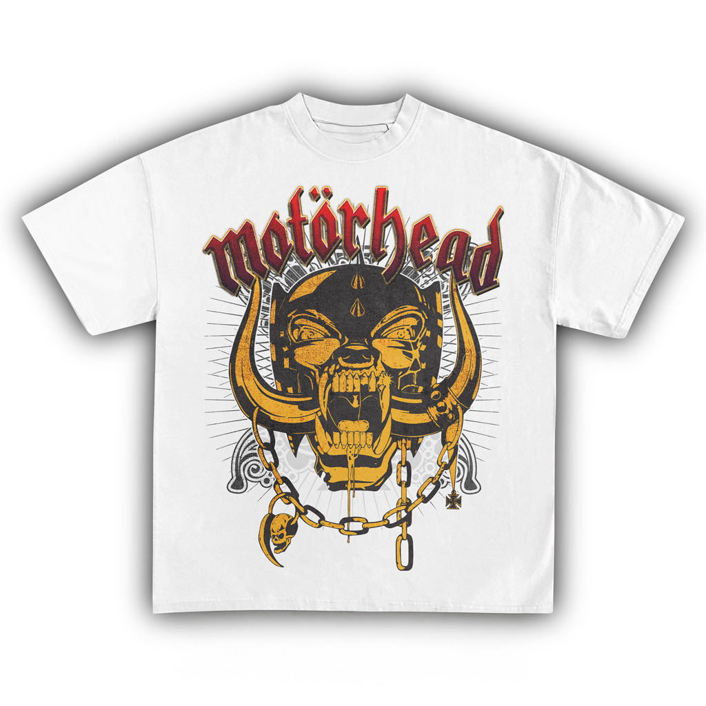Motorhead Vintage White T-Shirt Motorhead Merch Cool Gifts For Music Lovers