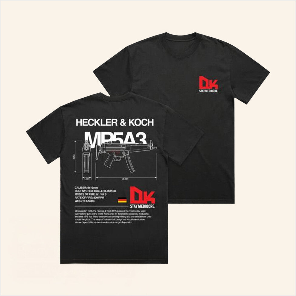 Mp5a3 T-Shirt Dirty Kid Merch Black Birthday Gifts For Husband Gifts For Friends
