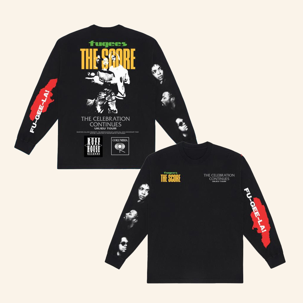 Ms Lauryn Hill Merch Fugees The Score Tour Long Sleeve Shirt Gifts For Music Lovers