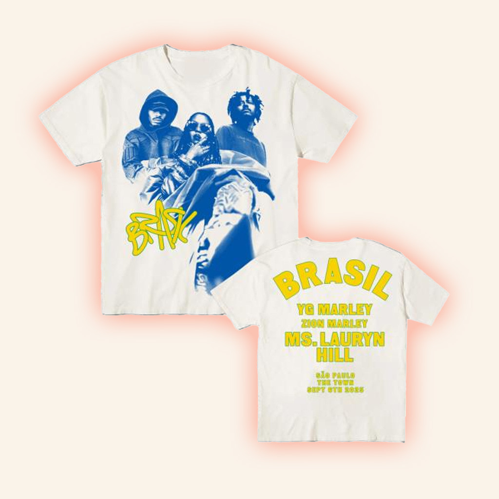 Ms Lauryn Hill Merch Trio White T-Shirt Gift Ideas For Music Lovers