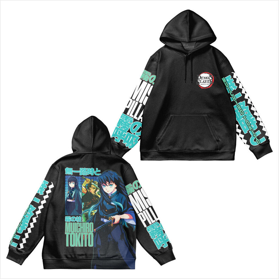 Muichiro Tokito V2 Demon Slayer Streetwear Hoodie Demon Slayer Merch Birthday Gifts For Dudes