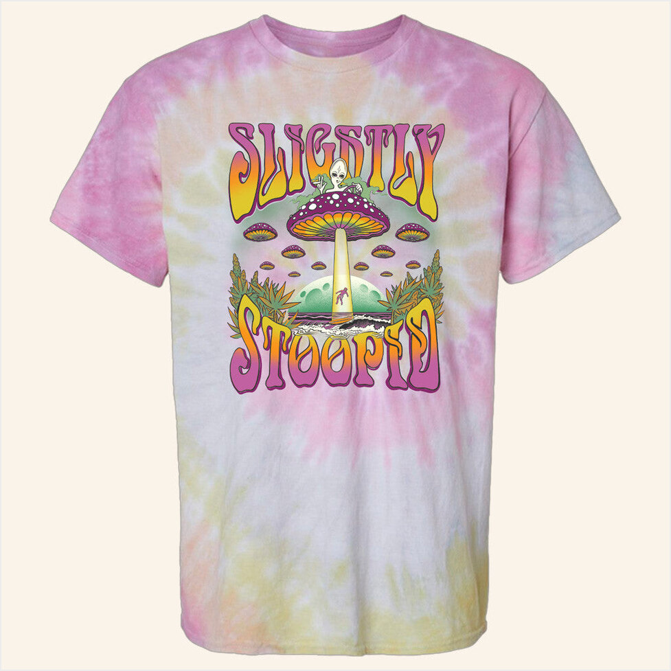 Mushroom UFO Desert Rose Tie Dye T-Shirt Slightly Stoopid Merch Birthday Gift Ideas