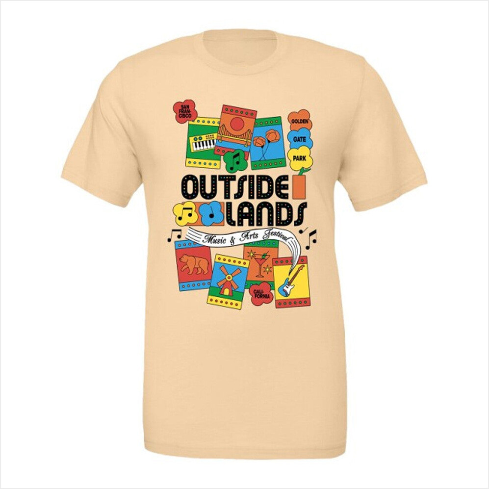 Music Squares T-Shirt Outside Lands Merch Birthday Gifts For Besties Christmas Presents