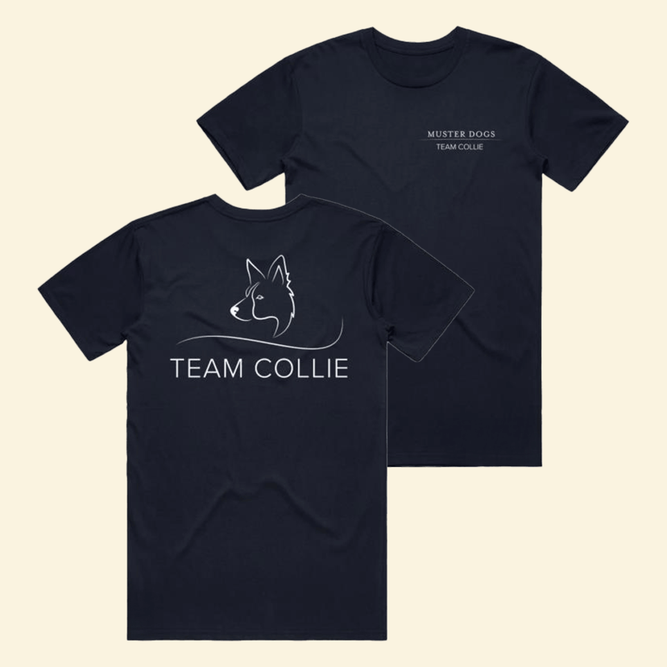 Muster Dogs Team Collie Navy T-Shirt Abc Merch Birthday Gifts For Father's Day From Son