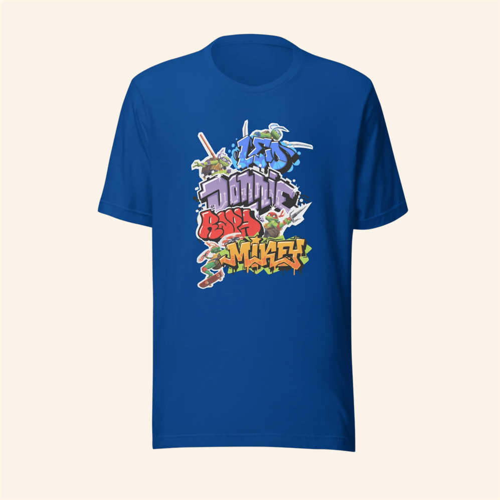 Mutant Mayhem Graffiti T-Shirt Paramount Merch Gifts For Boyfriend Birthday Gift Ideas
