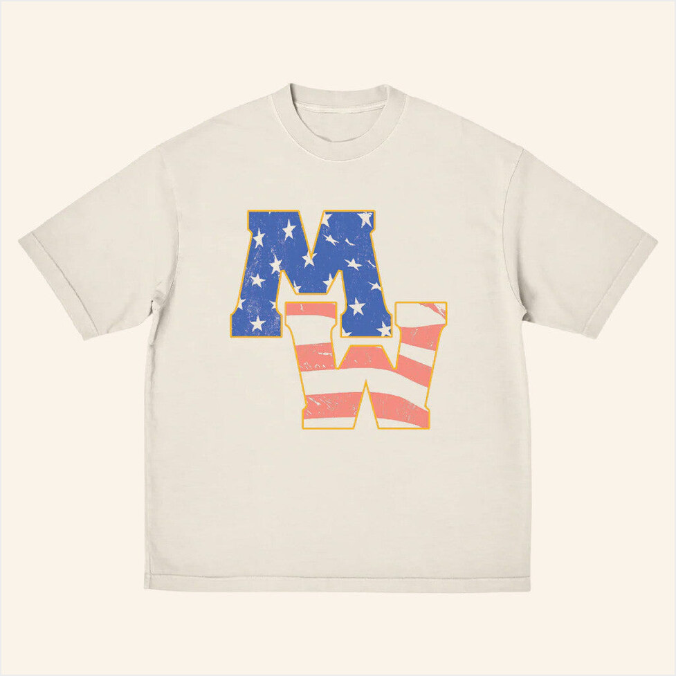 MW Stars And Stripes T-Shirt Morgan Wallen Merch Best Birthday Gifts For Music Lovers