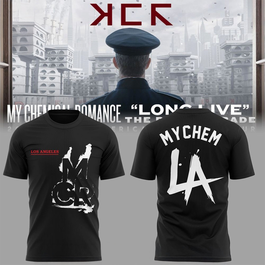 My Chemical Romance Long Live The Black Parade Tour 2025 X LA T-Shirt Fan Merch Husband Gifts