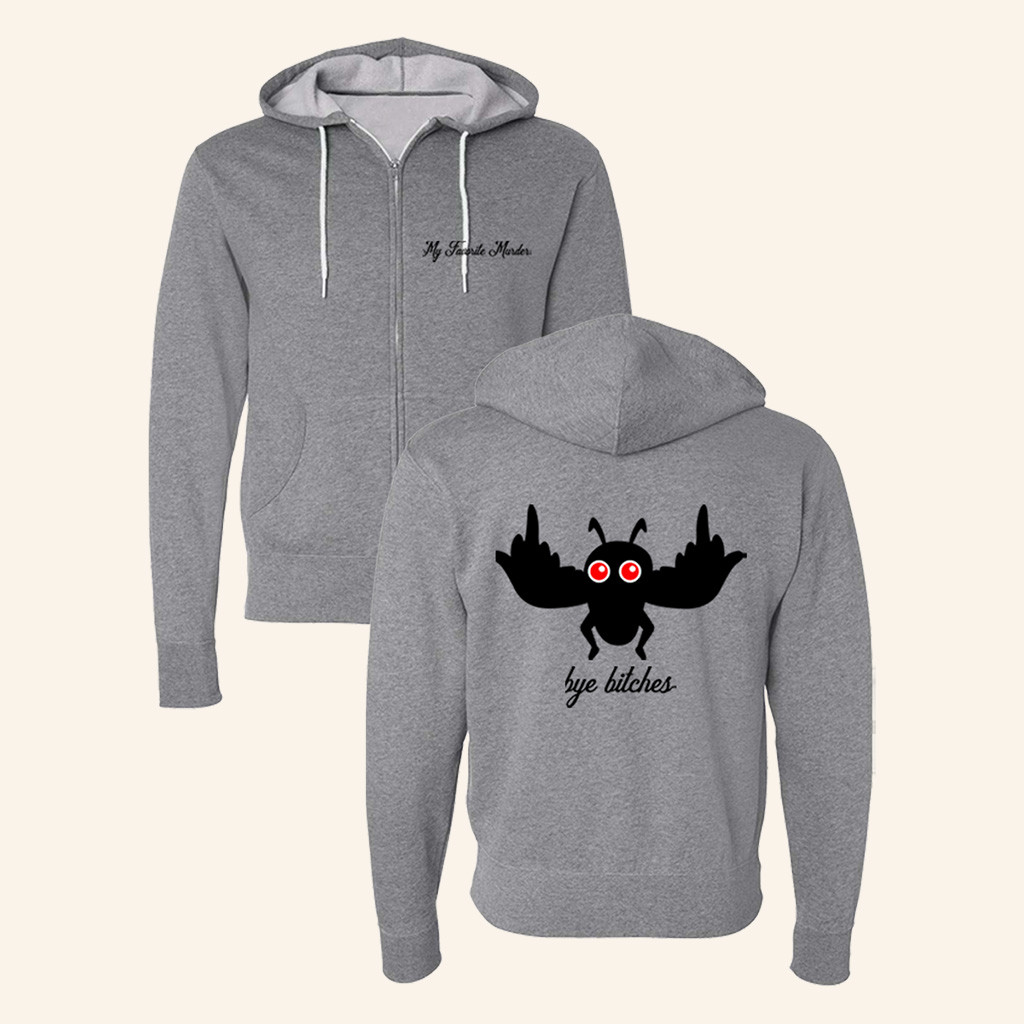 My Favorite Murder Merch Mothman Zip Hoodie Birthday Presents For Friends
