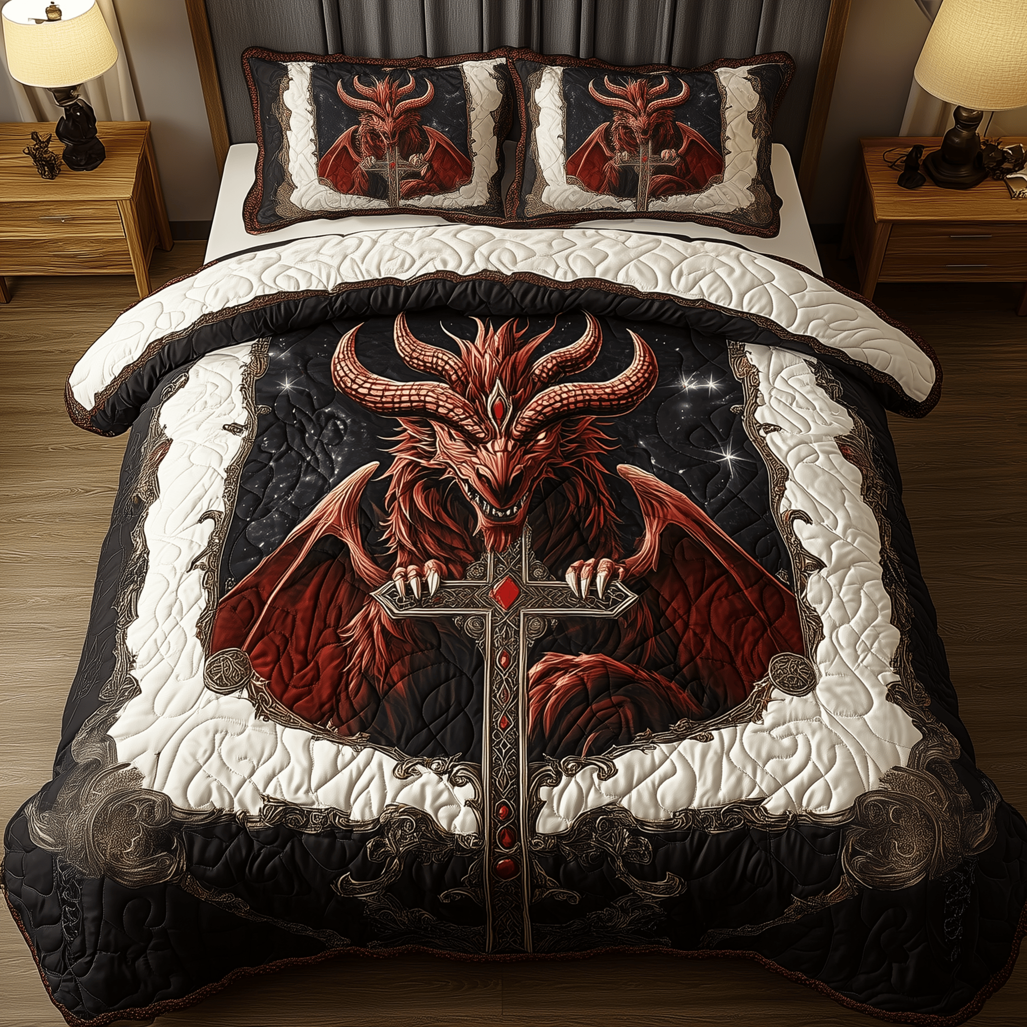 Mystic Protector Quilted Bedding Set Best Duvet Cover Bedspread Set Presents For Daughter
