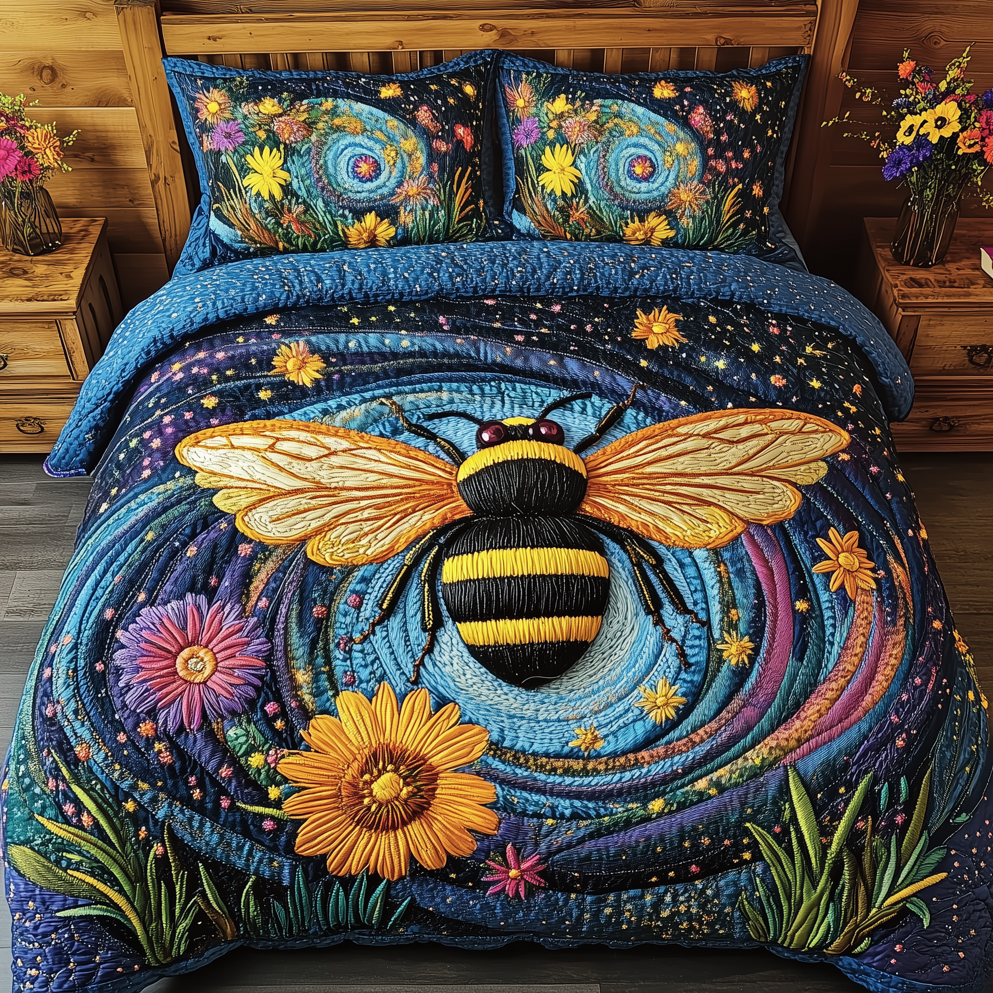 Mystical Flight Quilted Bedding Set Duvet Cover Bedspread Set Item Mother's In Law Gifts Mom's Day