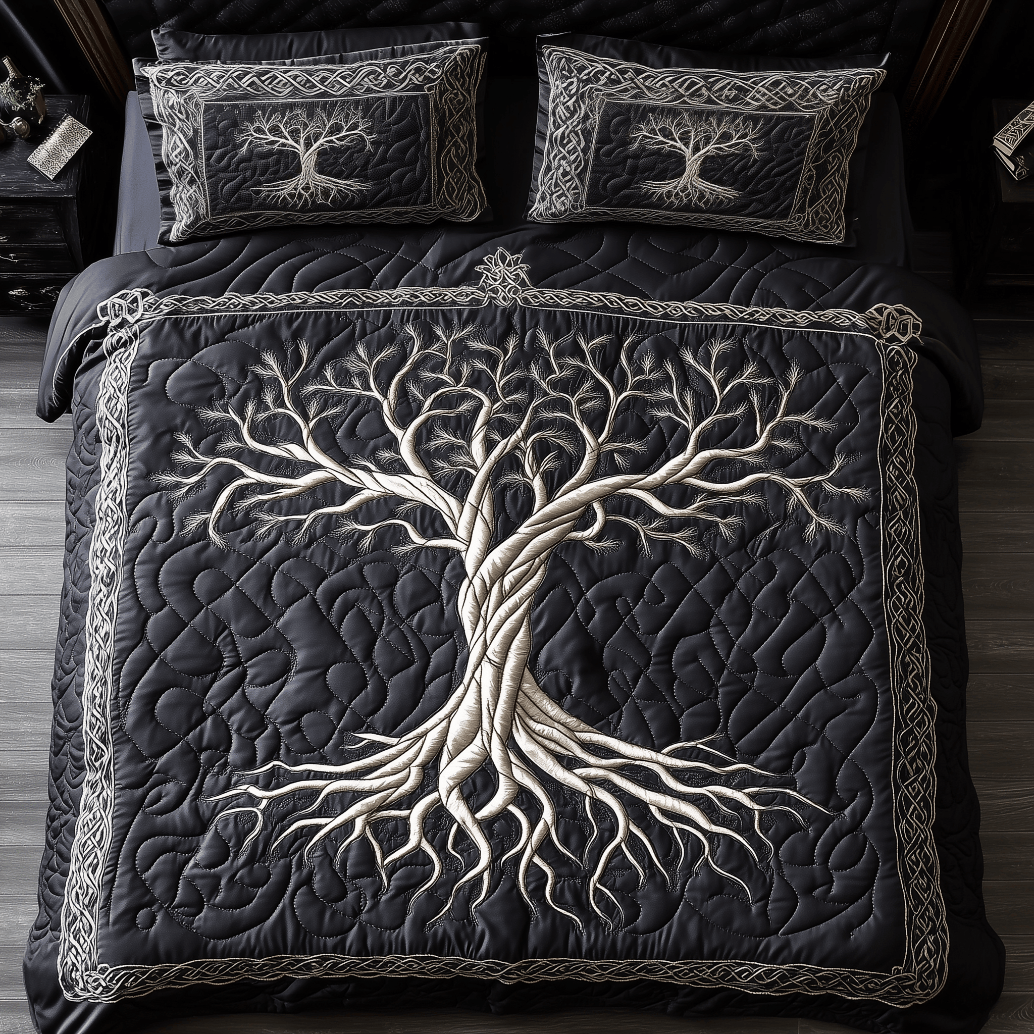Mythic Tree of Life Quilted Bedding Set Duvet Cover Bedspread Set Item Father's Day Gifts For Husband
