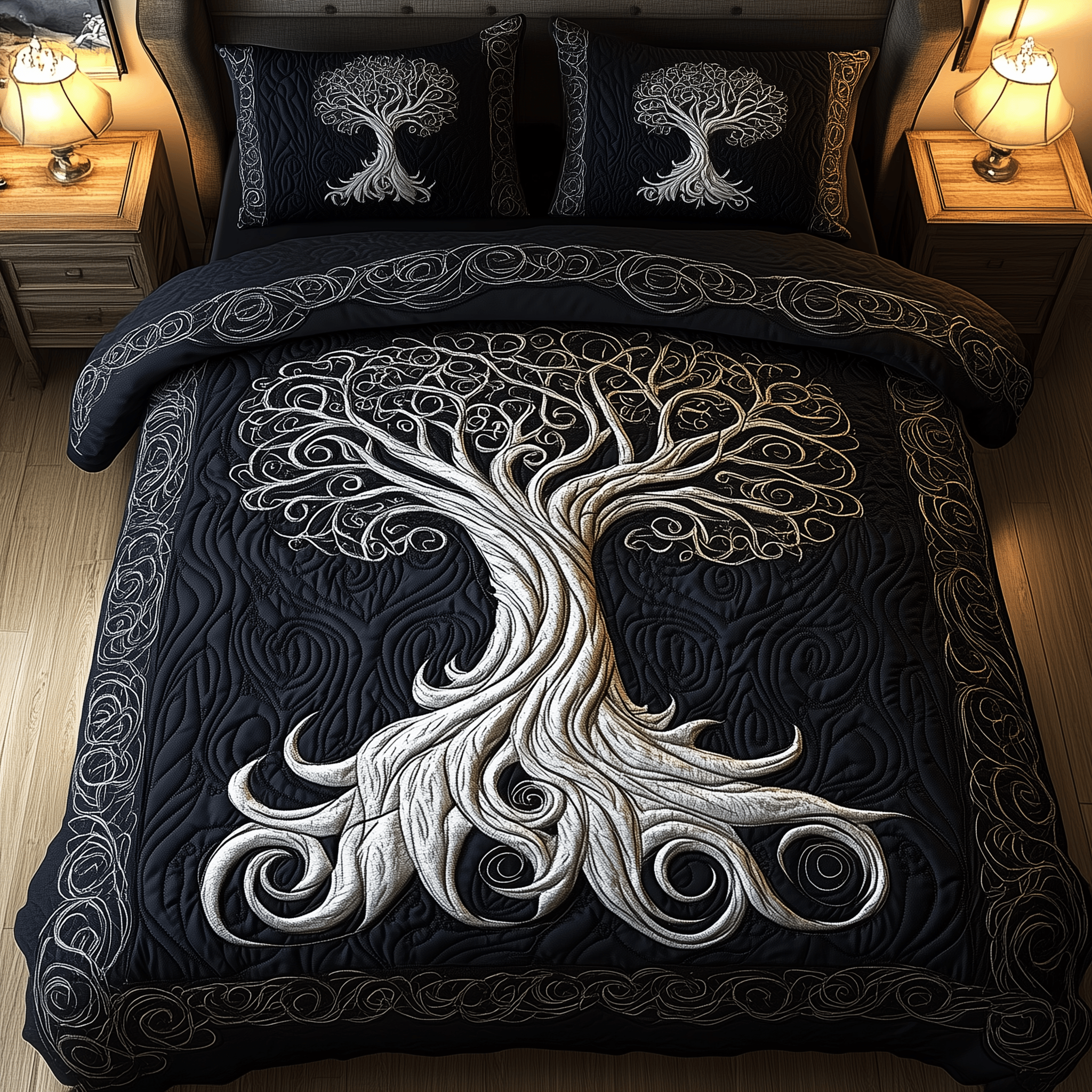 Mythic Tree of Life Quilted Bedding Set Duvet Cover Bedspread Set Item Top 10 Father's Day Gifts
