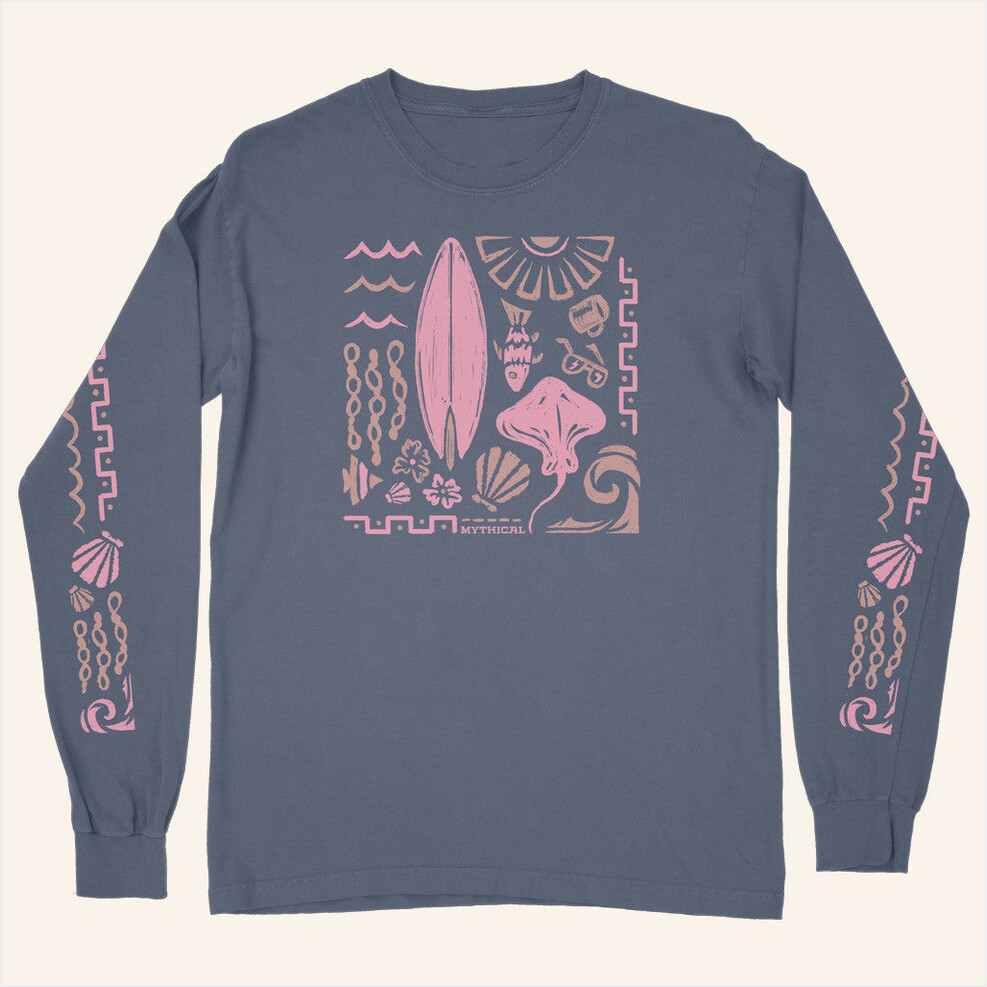 Mythical Marine Mosaic Long Sleeve T-Shirt Mythical Merch BFF Birthday Gifts Christmas Presents