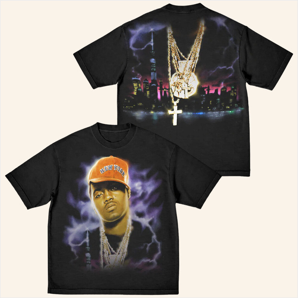 Nas Photo T-Shirt Nasir Jones Merch Gift Ideas For Boyfriend Birthday Gifts For Friends