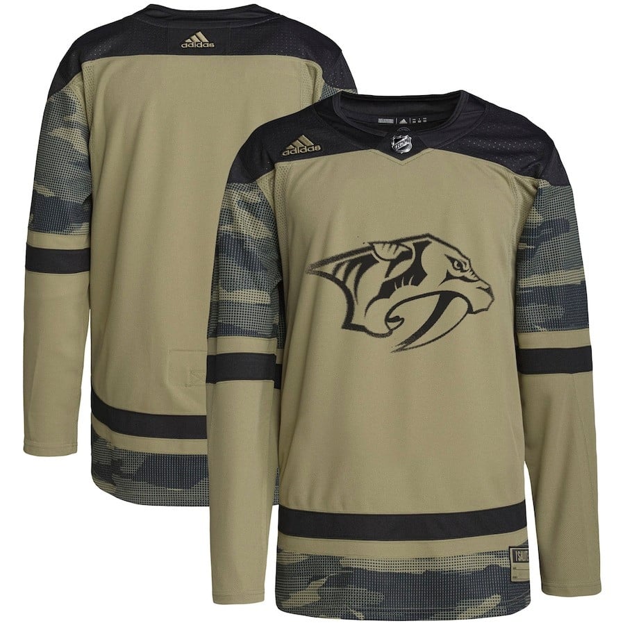 Nashville Predators Military Appreciation Team Practice Men Jersey - Camo - JS384