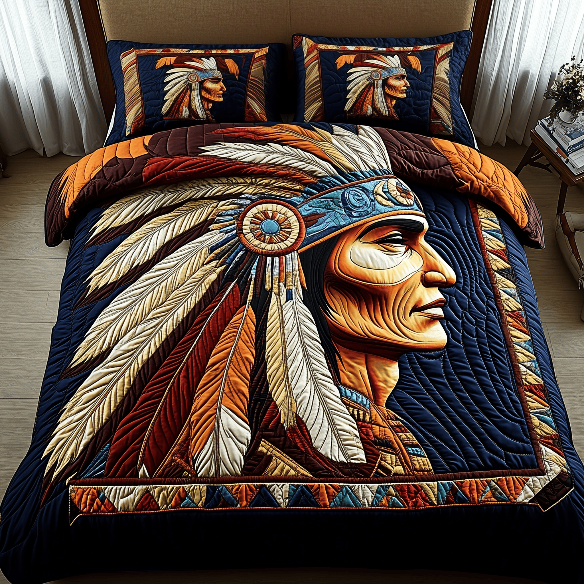 Native Essence Quilted Bedding Set Best Duvet Cover Bedspread Set Gifts To Daughter From Mom
