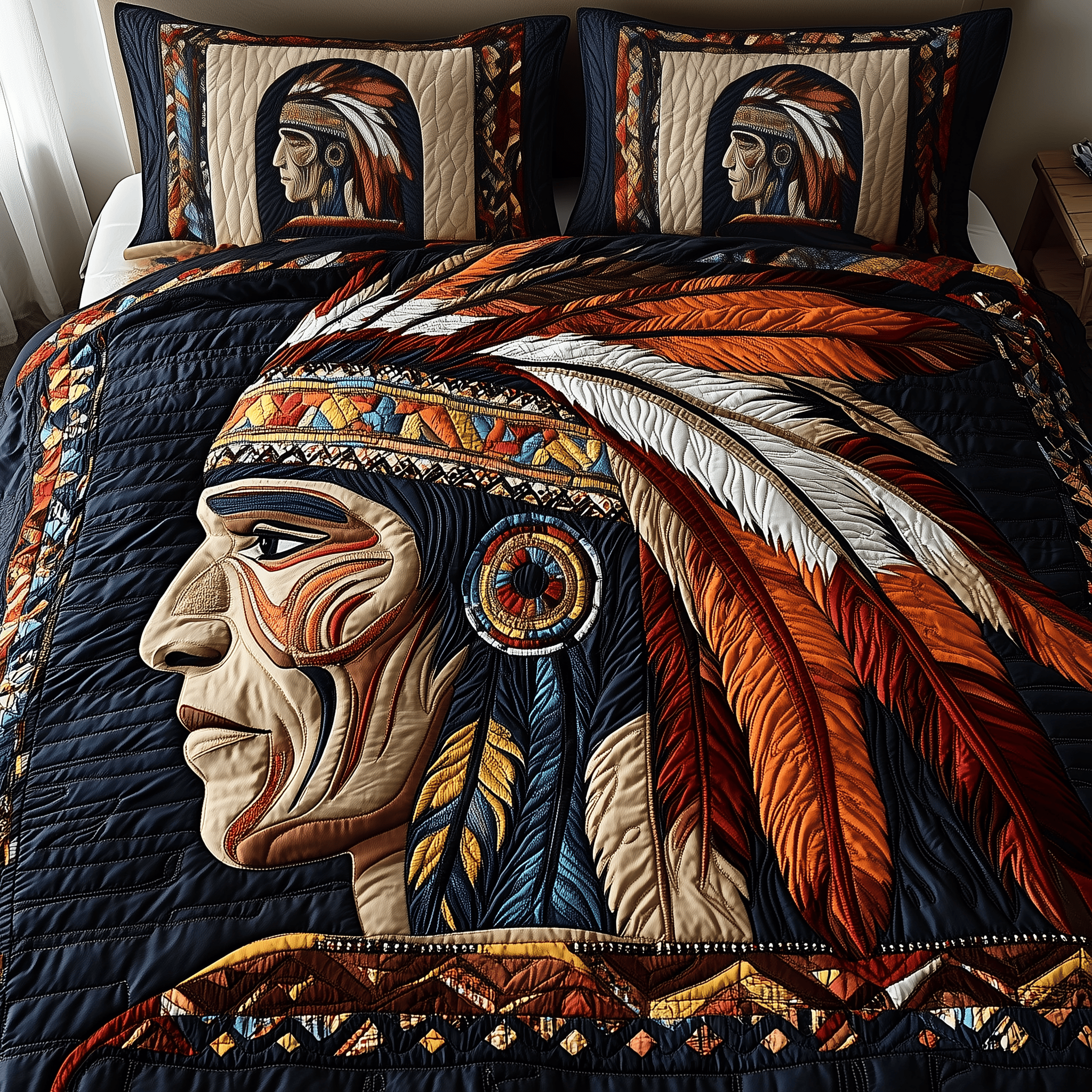 Native Essence Quilted Bedding Set Best Duvet Cover Bedspread Set Mother Daughter Presents