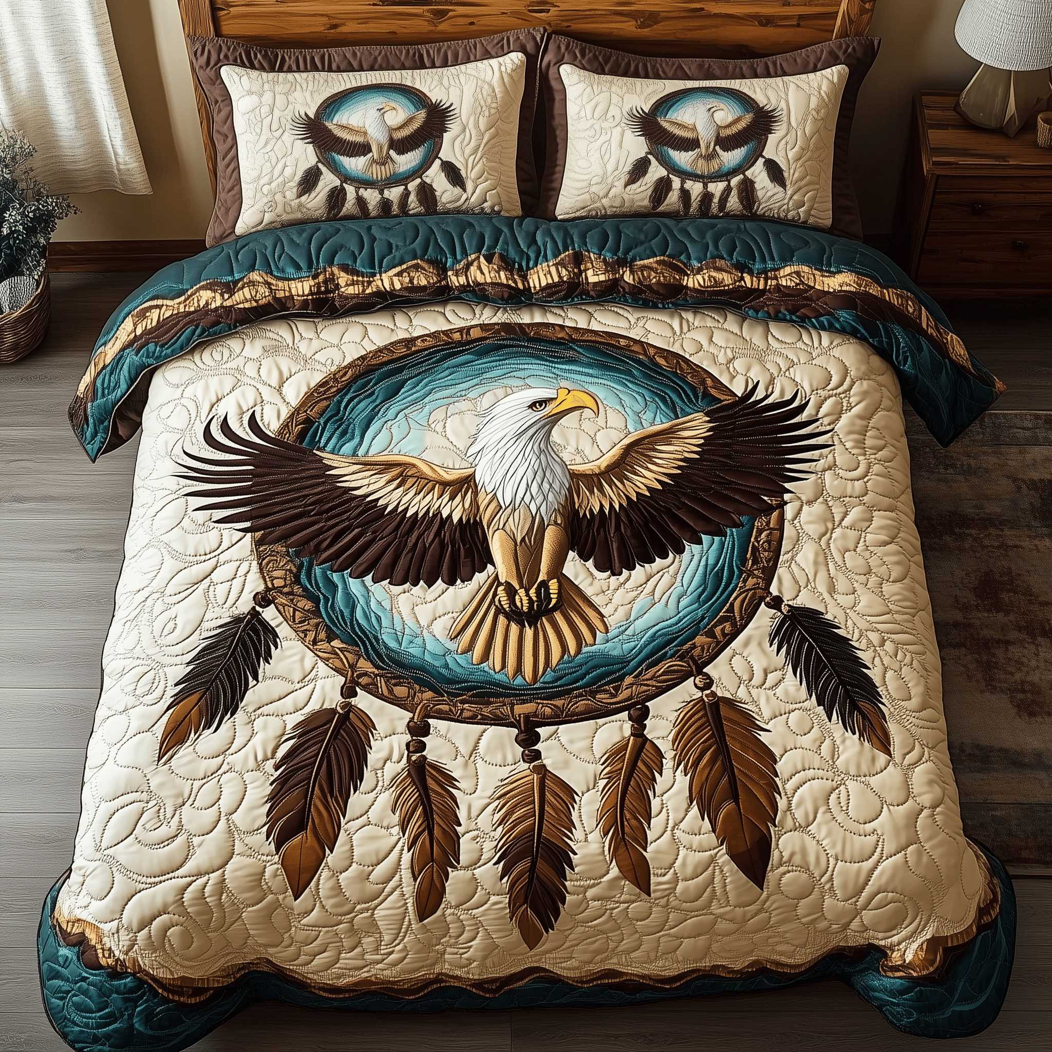 Native Guardian Quilted Bedding Set Unique Duvet Cover Bedspread Set Best Present For Wife
