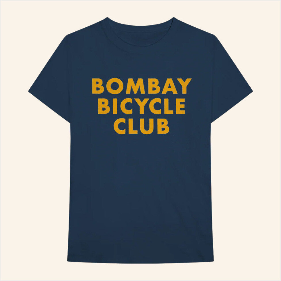Navy Logo T-Shirt Bombay Bicycle Merch Present For Husband Birthday Gifts For Friends