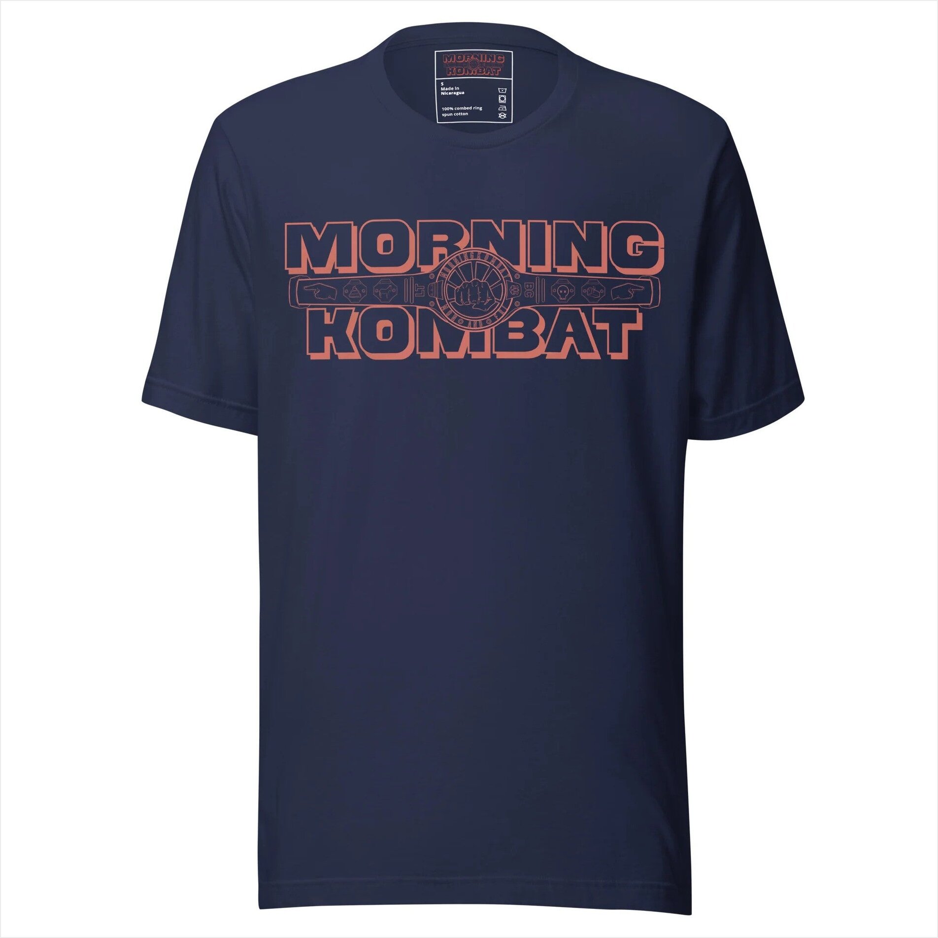 Navy Morning Kombat T-Shirt Morning Kombat Merch Top Father's Day Gifts For Best Friend