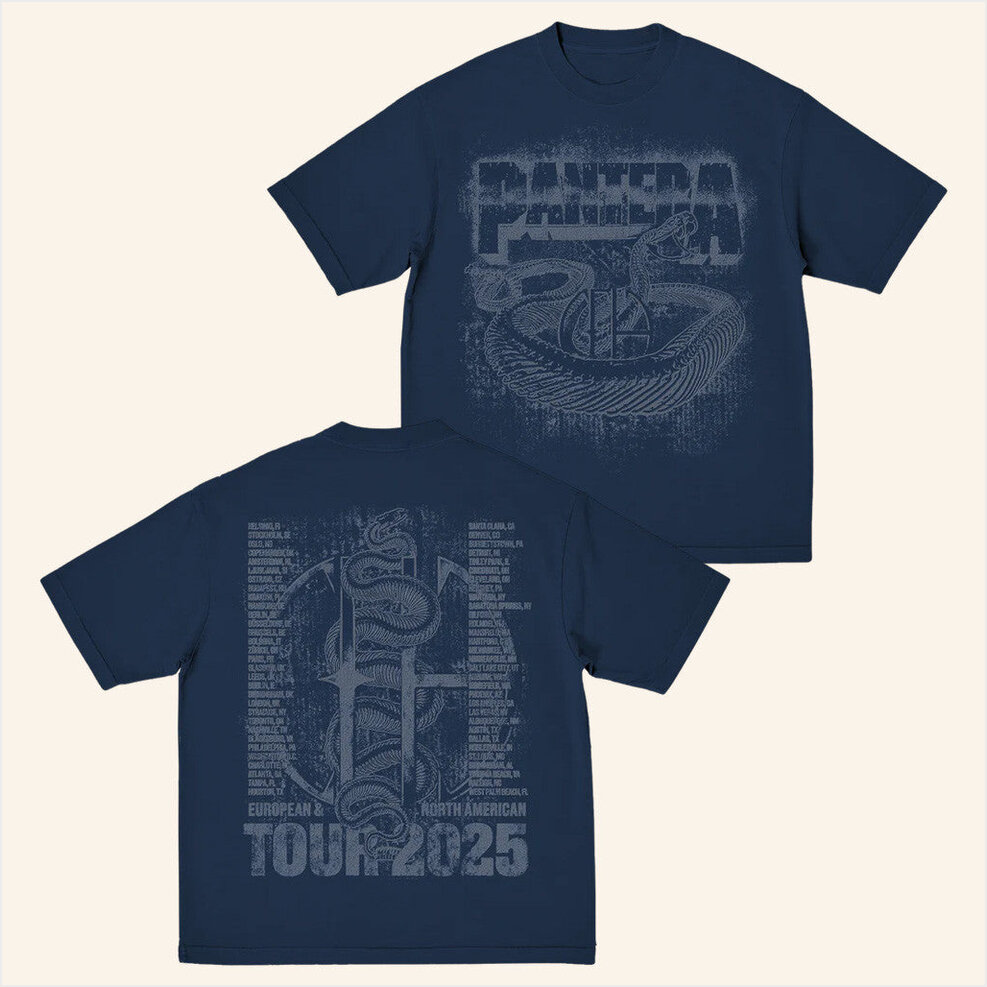 Navy Snake CFH 2025 Tour T-Shirt Pantera Merch Birthday Gift Ideas Christmas Presents