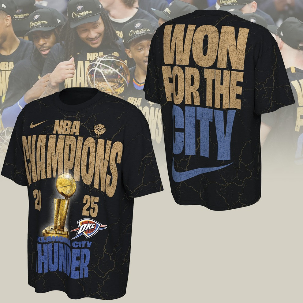 NBA Champions 2025 Oklahoma City Thunder Fan Merch Shirt