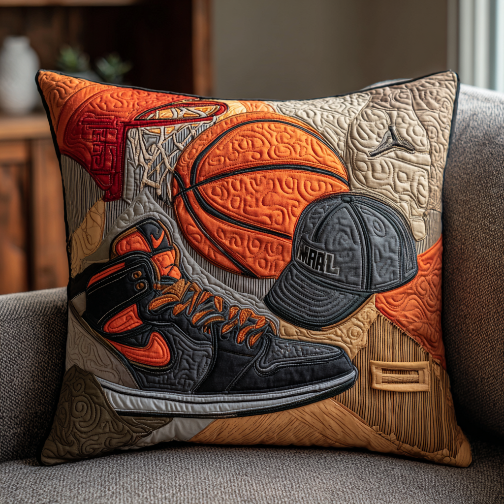 NBA Pillow Case Quilted Basketball Cushion Cover Sports Merchandise Gift