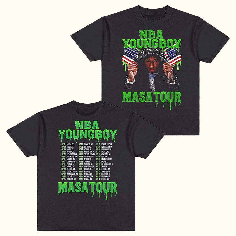 NBA Youngboy Merch Masa Tour 2025 T-Shirt MASA Tour Tee Fans Gift Ideas Gifts For Best Friend