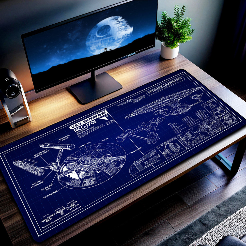 NCC-1701 Blueprint Desk Mat Gifts For Star Wars Fans