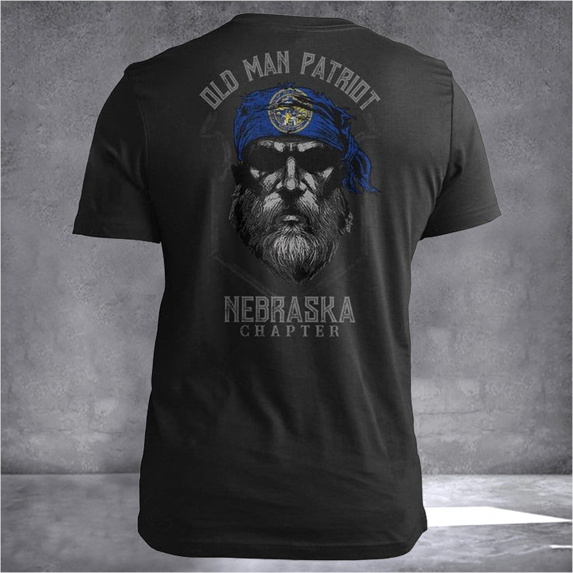 Nebraska Old Man Patriot Nebraska T-Shirt Patriotic Shirt Designs Gifts For Grandfather