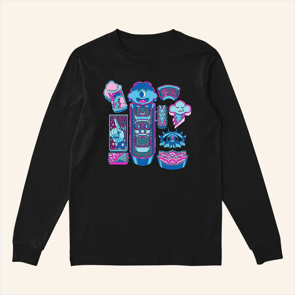 Neon Logo Long Sleeve T-Shirt The Cpap Merch Best Friend Gift Ideas Birthday Gifts For Besties