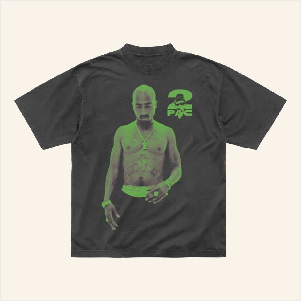 Neon Thug Life Charcoal T-Shirt 2Pac Merch Birthday Gifts For Rapper Fans Best Friend Gifts