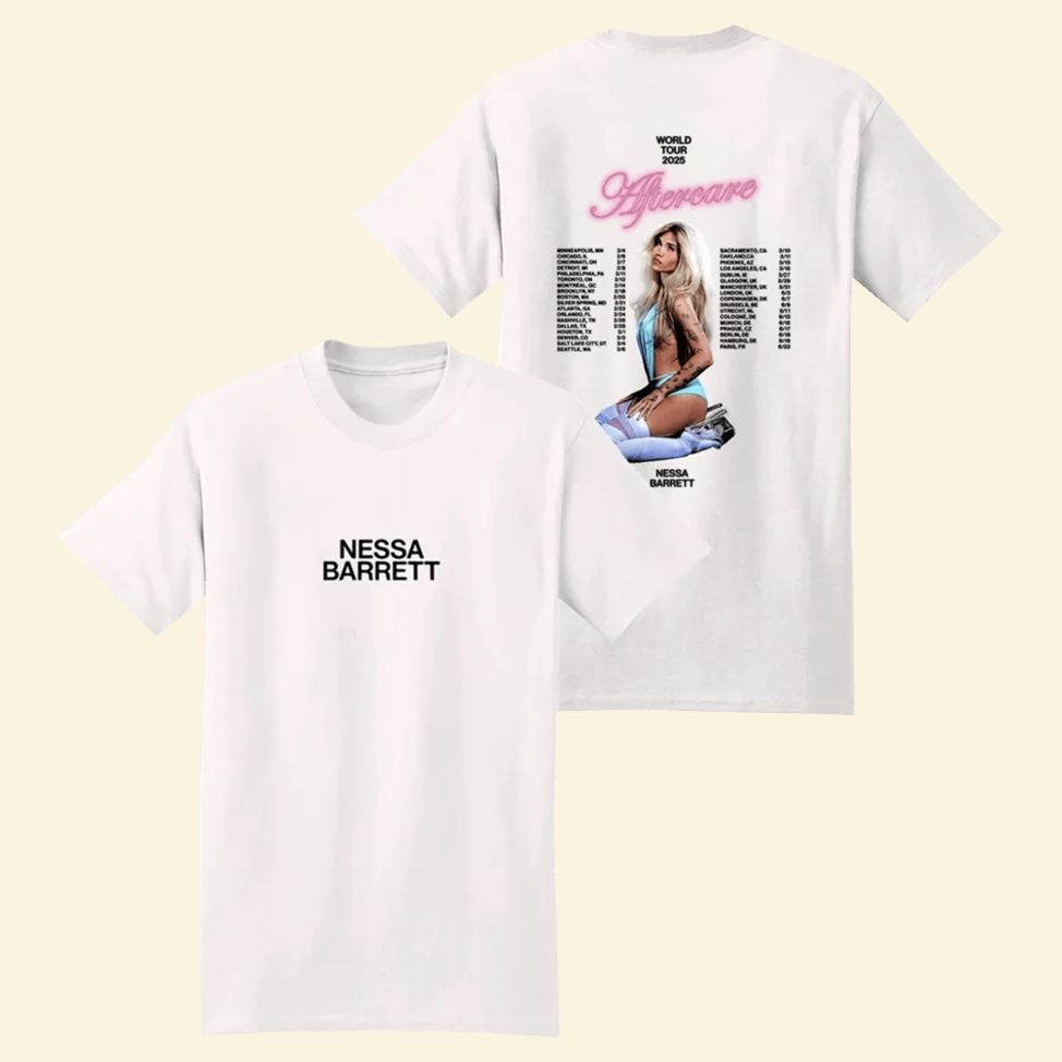 Nessa Barrett Aftercare World Tour 2025 T-Shirt Nessa Barrett Merch Mother's Day Gifts For Sister