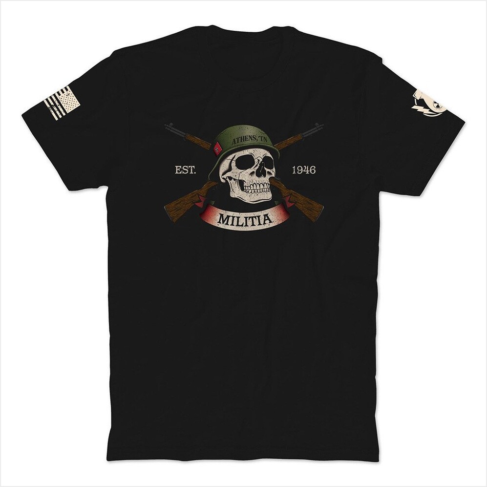 New Athens TN Militia T-Shirt Fat Electrician Merch Best Birthday Gifts For Dad BFF Gifts Ideas