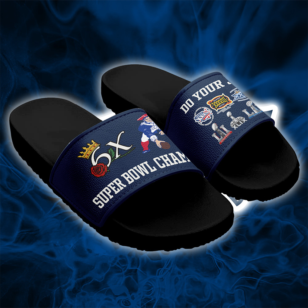 New England Patriots Slide Sandals Gifts For Football Fan