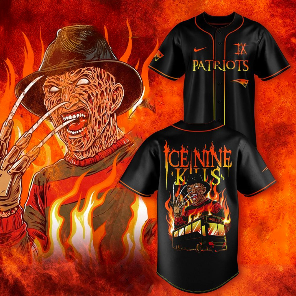 New England Patriots X Ice Nine Kills Tour 2025 Jersey Patriots Merch Presents For Fans