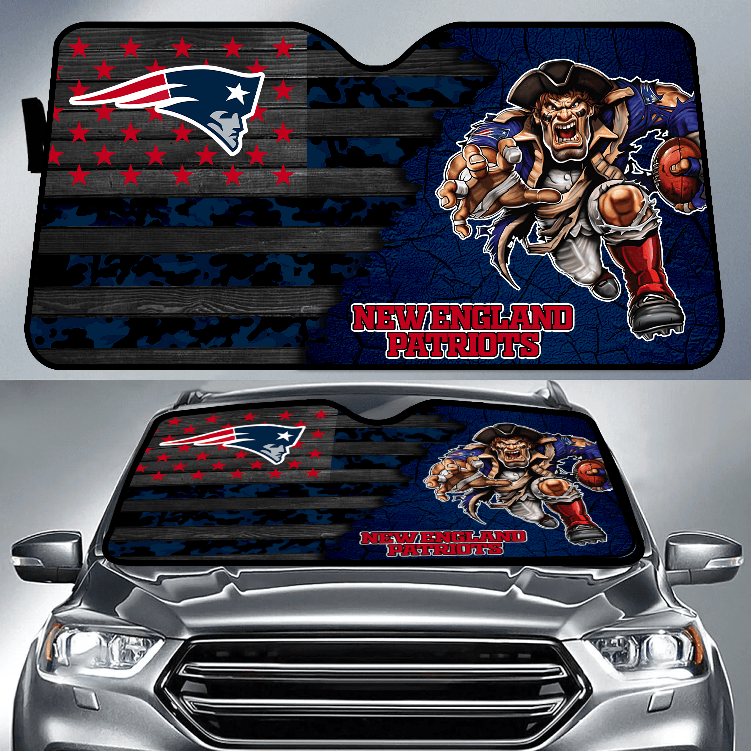 New England Patriots X NFL Auto Sun Shade Football Gifts For Men