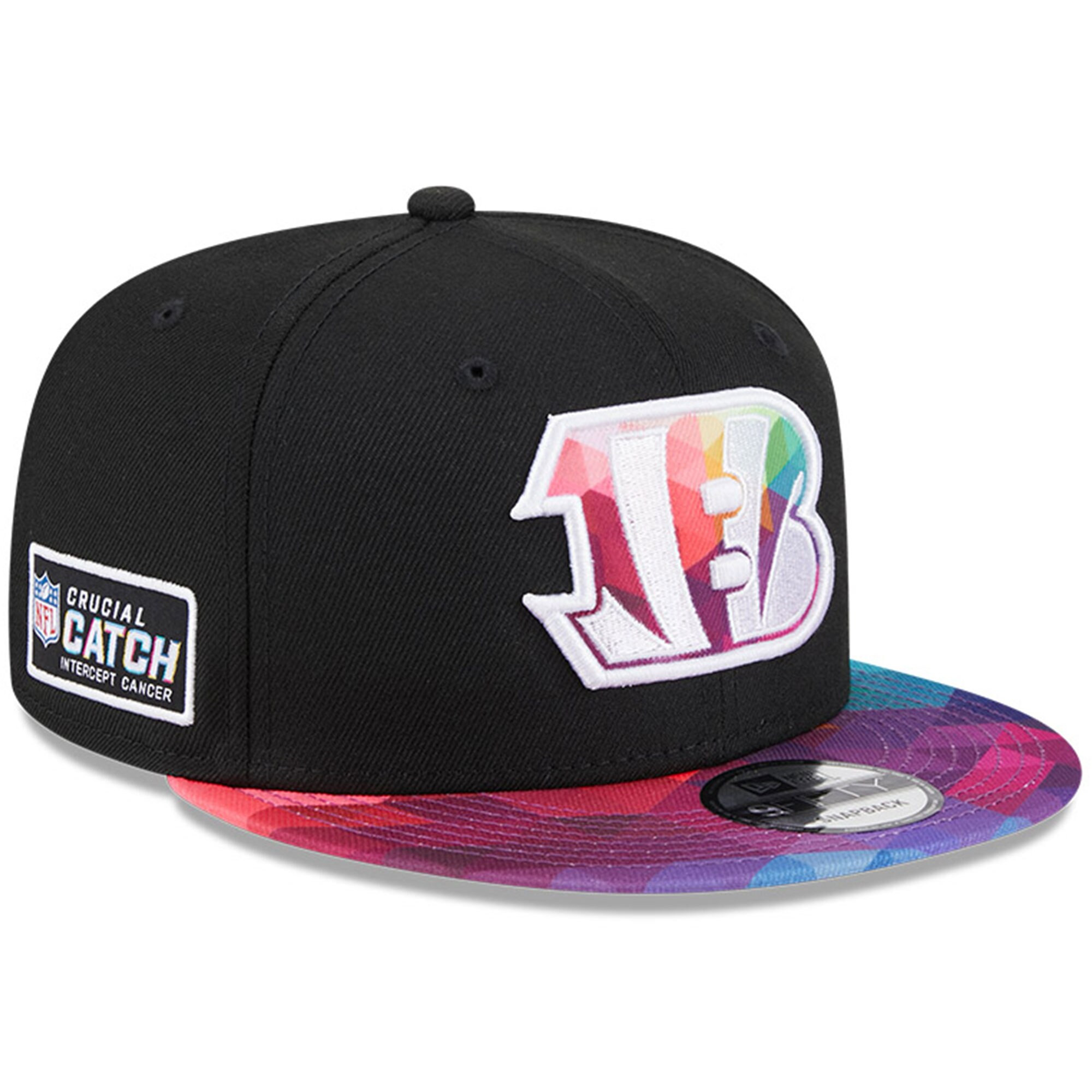 New Era Black Cincinnati Bengals 2023 NFL Crucial Catch Snapback Embroidered Hat Gifts For Fan