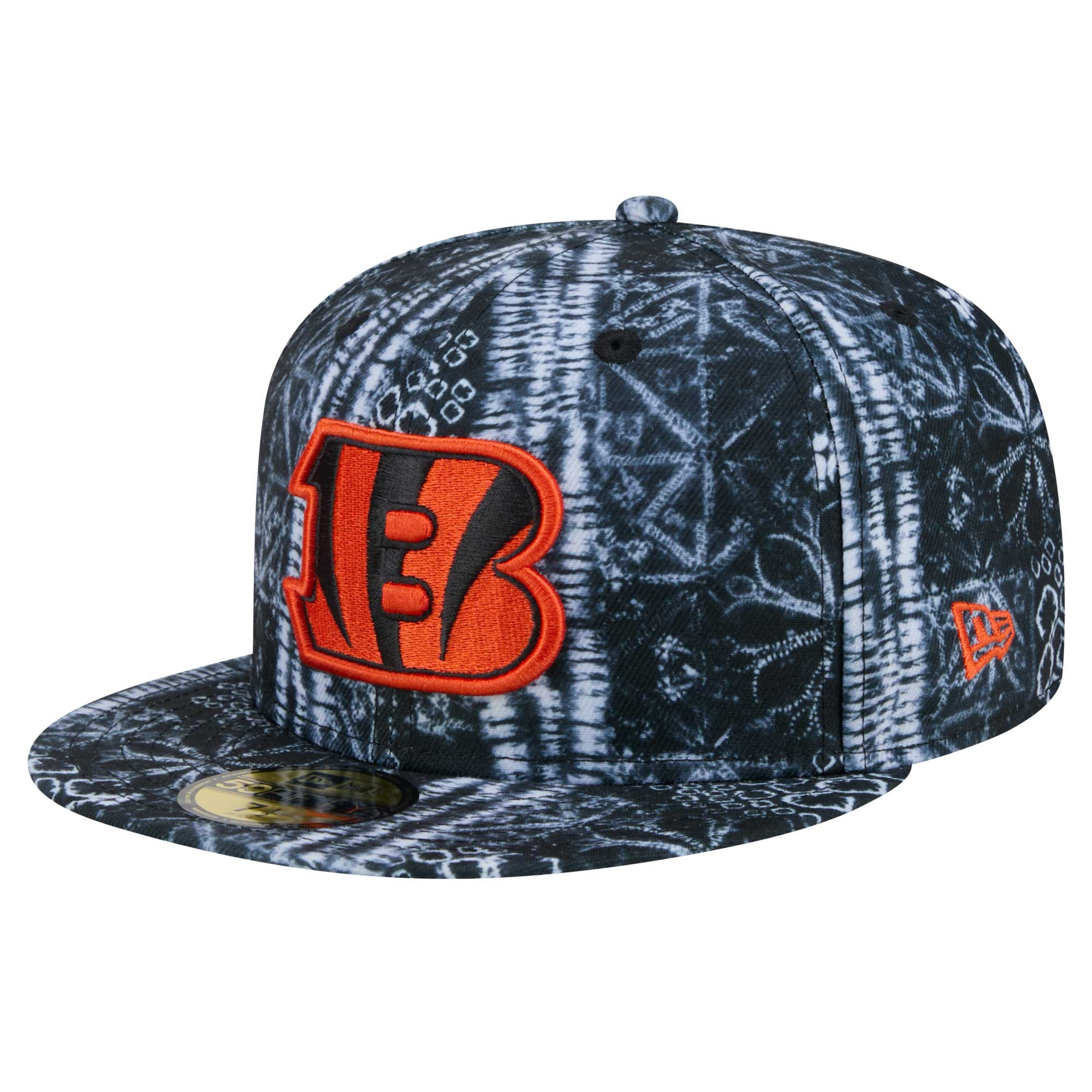 New Era Black Cincinnati Bengals Shibori Snapback Hat Embroidered Gifts For Friends