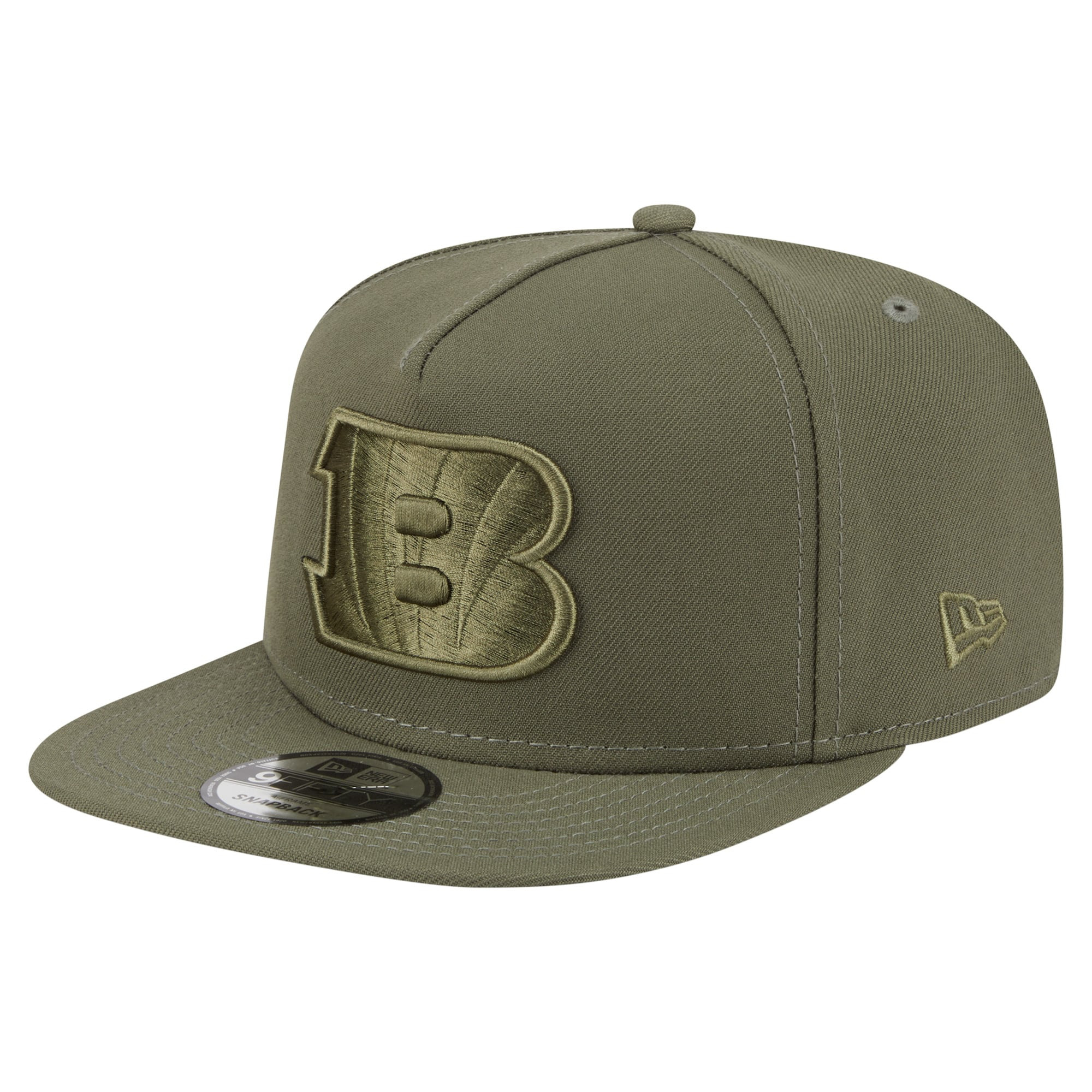 New Era Olive Cincinnati Bengals Color Pack AFrame 9FIFTY Snapback Hat Embroidered