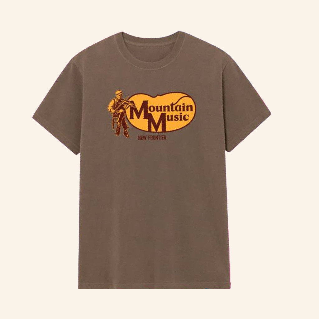 New Frontier Brand Merch Mountain Music T-Shirt Birthday Gift Ideas For Him