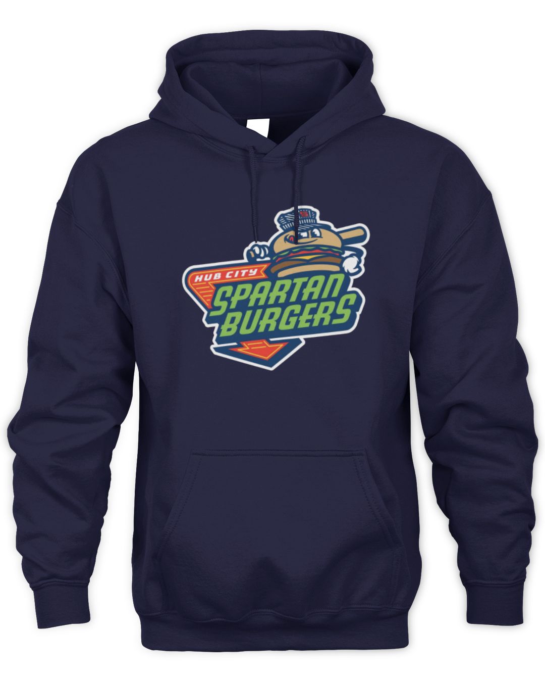 New Hub City Spartanburgers Primary Navy Hoodie Official 