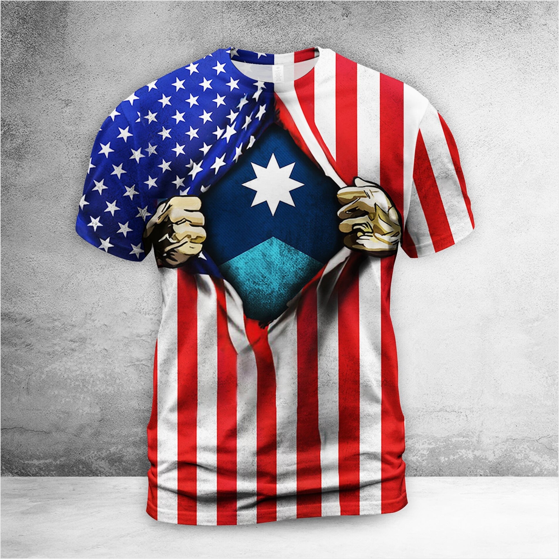 New Minnesota State Flag Inside American Flag Shirt Patriotic Minnesota Clothing