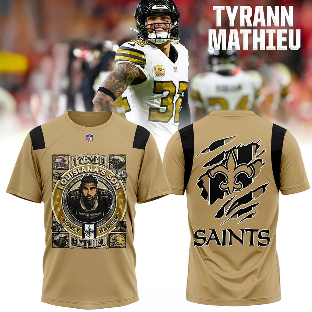 New Orleans Saints The Honey Badger Legacy T-Shirt Saints Merch Gifts For Him