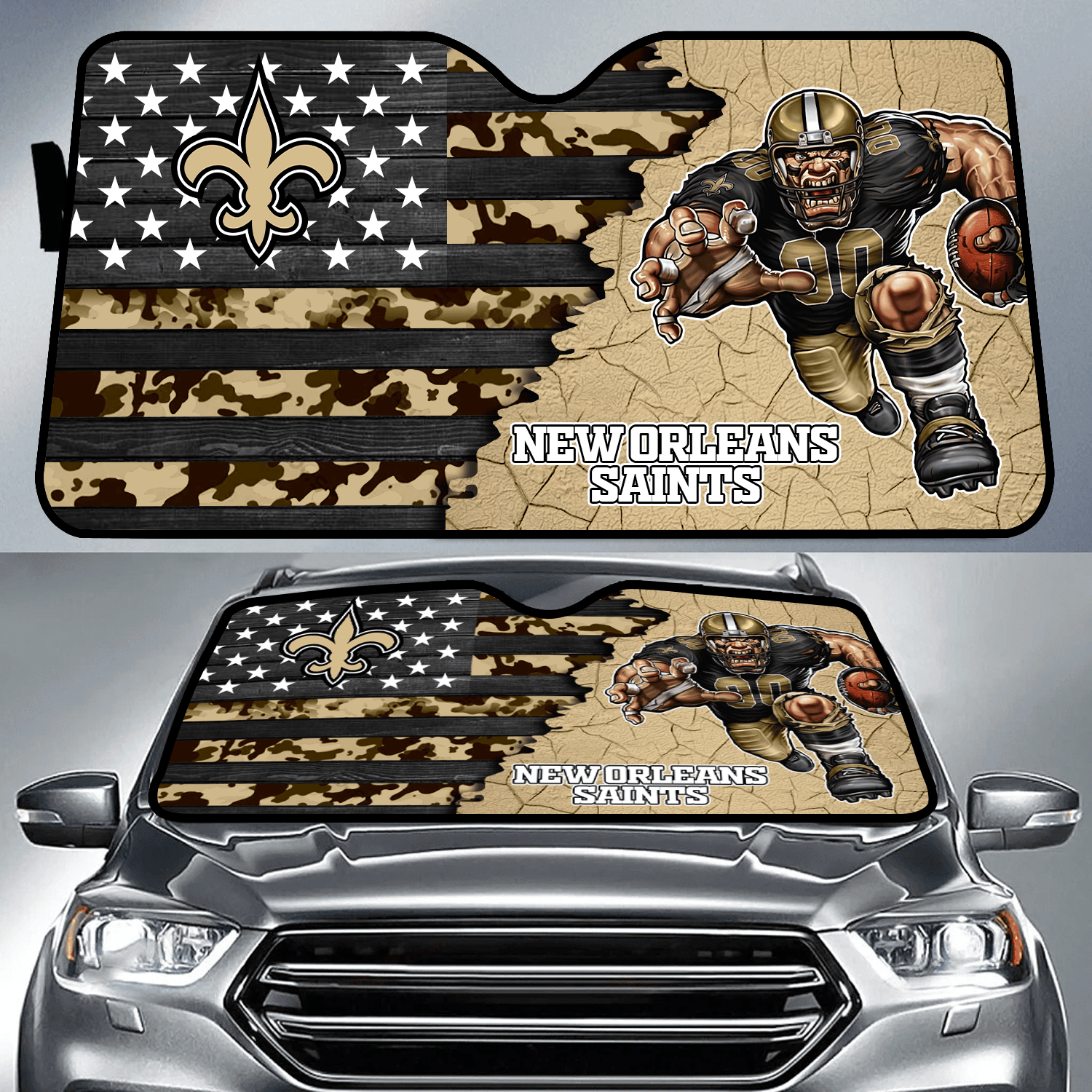 New Orleans Saints X NFL Auto Sunshade Football Gifts For Men