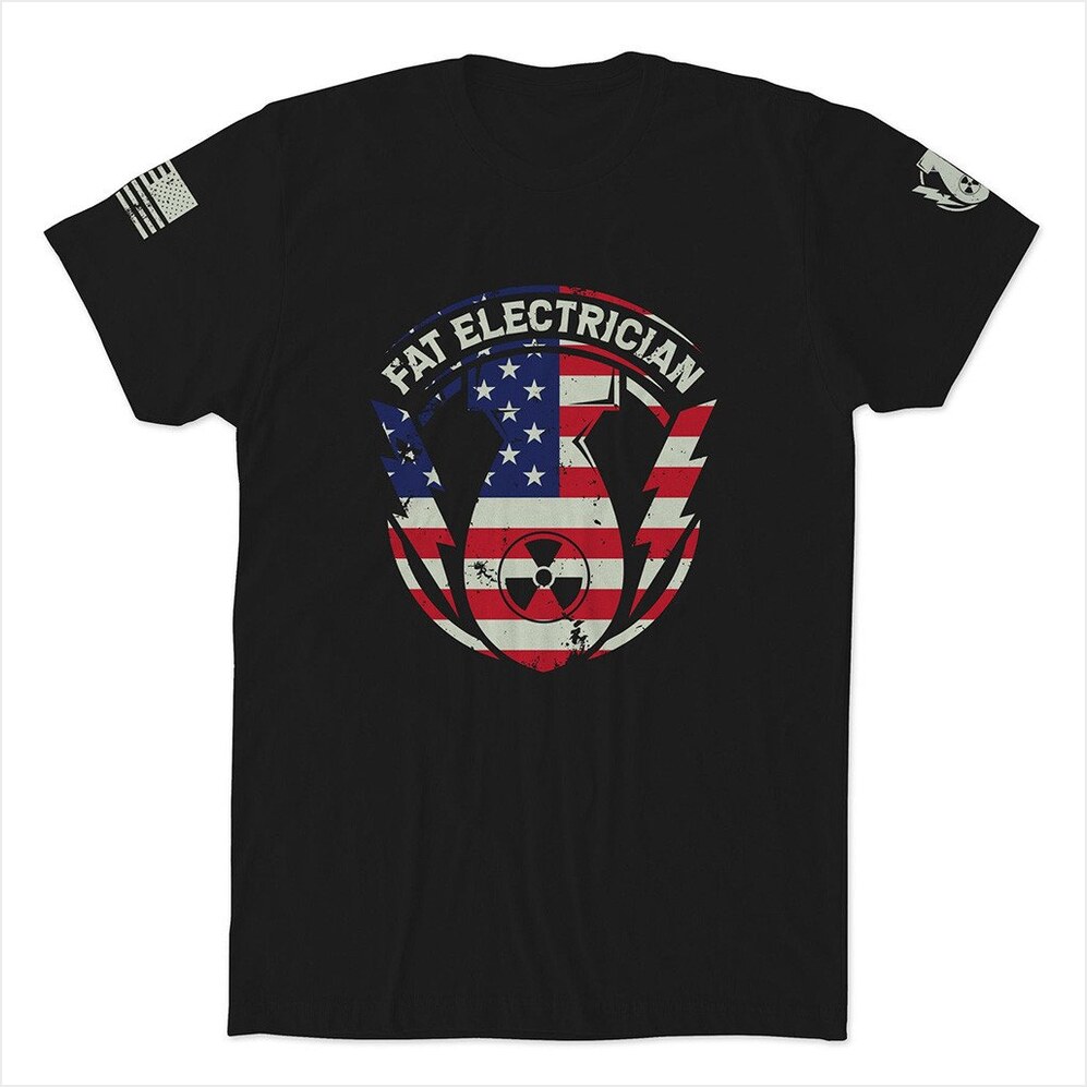 New TFE Merica T-Shirt Fat Electrician Merch Birthday Gifts For Husband BFF Gifts
