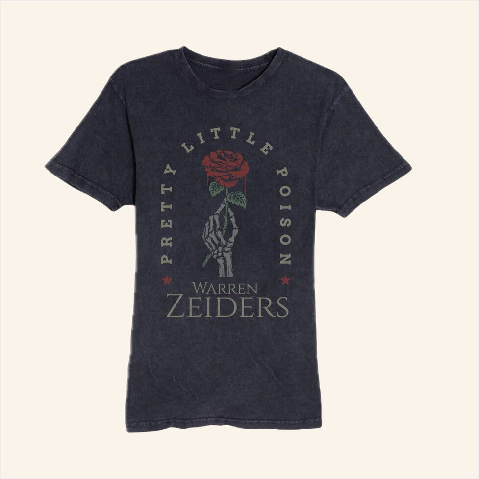 New Vintage Black Pretty Little Poison T-Shirt Warren Zeiders Merch Music Fans Birthday Gifts