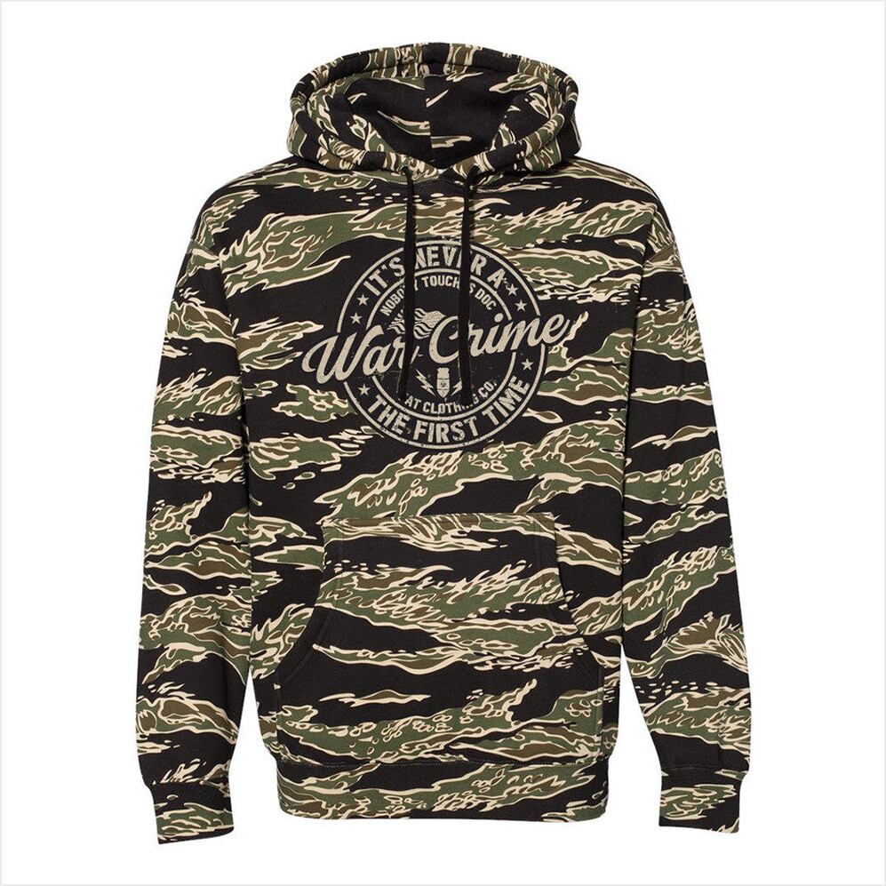 New War Crime Tiger Camo Hoodie Fat Electrician Merch Birthday Gifts For Husband BFF Gifts Ideas